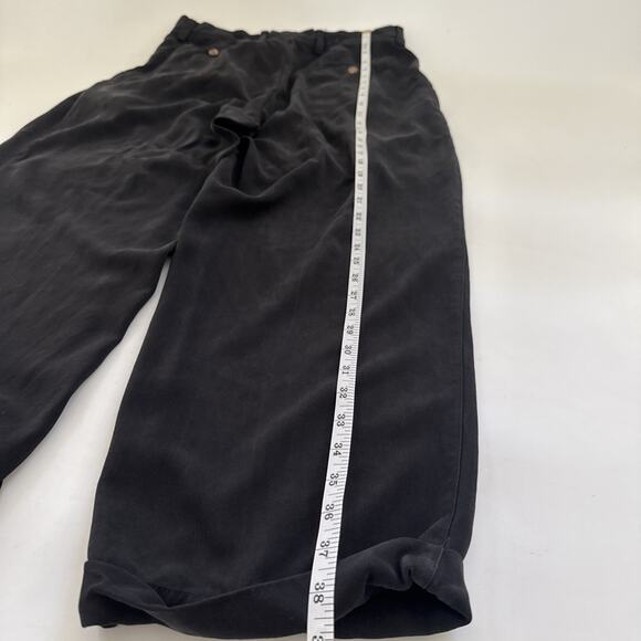 Tommy Bahama Silk‎ Pleated Pants Black Relaxed Slacks Mens Trousers Cuffed 35x29 - Picture 7 of 11